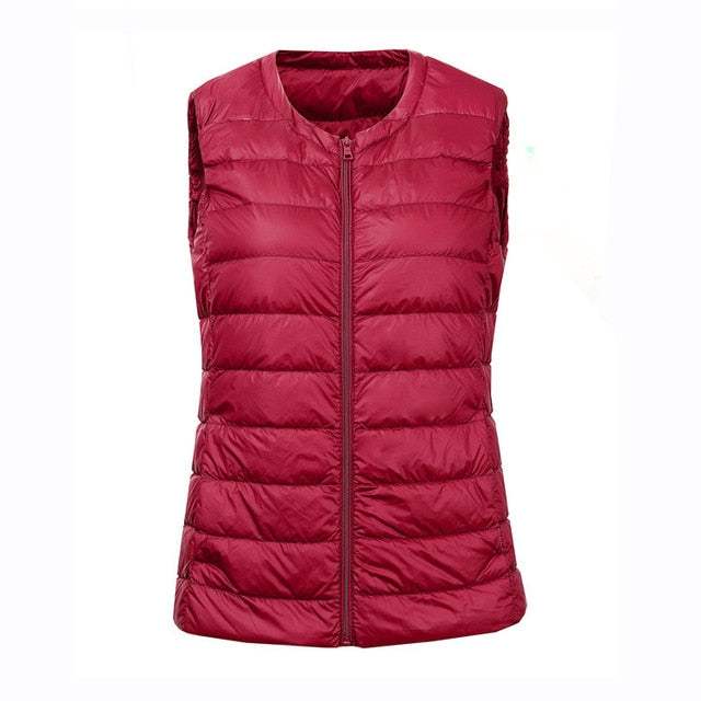 Large Size Waistcoat Women's Warm Vest Ultra Light Down Vest - Acapparelstore