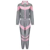 Reflective Zip Crop Women&