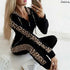 Retro Fashion Casual 2 PCs Women Leopard Long Sleeve Hoodies - Acapparelstore