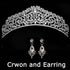 Wedding bridal crown with luxury earring rhinestone headband - Acapparelstore
