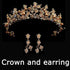 Wedding bridal crown with luxury earring rhinestone headband - Acapparelstore