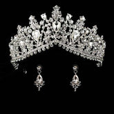 Wedding bridal crown with luxury earring rhinestone headband - Acapparelstore
