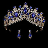 Wedding bridal crown with luxury earring rhinestone headband - Acapparelstore