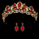 Wedding bridal crown with luxury earring rhinestone headband - Acapparelstore