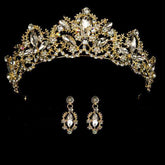Wedding bridal crown with luxury earring rhinestone headband - Acapparelstore