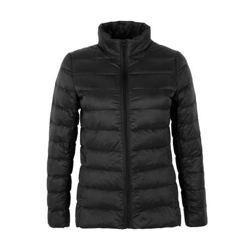 Jacket Stand Collar Warm OutwearNew Matte Woman's Ultra Light Duck Down Jacket Stand Collar Warm Outwe