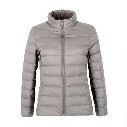 Jacket Stand Collar Warm OutwearNew Matte Woman's Ultra Light Duck Down Jacket Stand Collar Warm Outwe