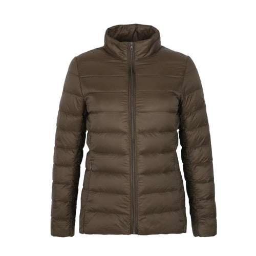 Jacket Stand Collar Warm OutwearNew Matte Woman&