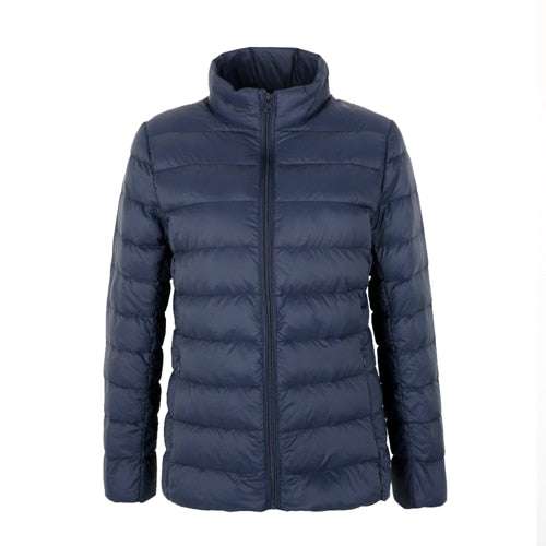 Jacket Stand Collar Warm OutwearNew Matte Woman's Ultra Light Duck Down Jacket Stand Collar Warm Outwe