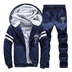 Men's Sporting Fleece Thick Hooded Brand-Clothing Casual Track Suit - Acapparelstore