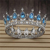 Pink Crystal Rose Gold Flower Wedding Crown TiarasWomen&