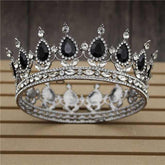 Pink Crystal Rose Gold Flower Wedding Crown TiarasWomen&
