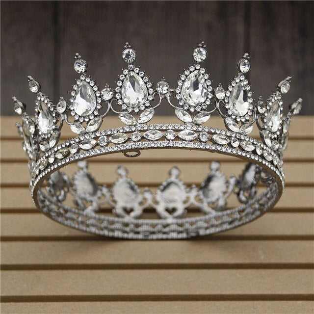 Pink Crystal Rose Gold Flower Wedding Crown TiarasWomen's Pink Crystal Rose Gold Flower Wedding Crown  Tiaras and Crowns