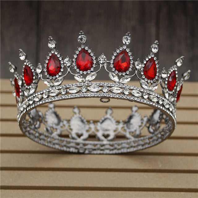 Pink Crystal Rose Gold Flower Wedding Crown TiarasWomen's Pink Crystal Rose Gold Flower Wedding Crown  Tiaras and Crowns