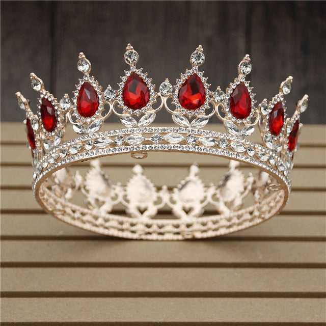 Pink Crystal Rose Gold Flower Wedding Crown TiarasWomen's Pink Crystal Rose Gold Flower Wedding Crown  Tiaras and Crowns