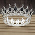 Pink Crystal Rose Gold Flower Wedding Crown TiarasWomen&