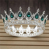 Pink Crystal Rose Gold Flower Wedding Crown TiarasWomen&