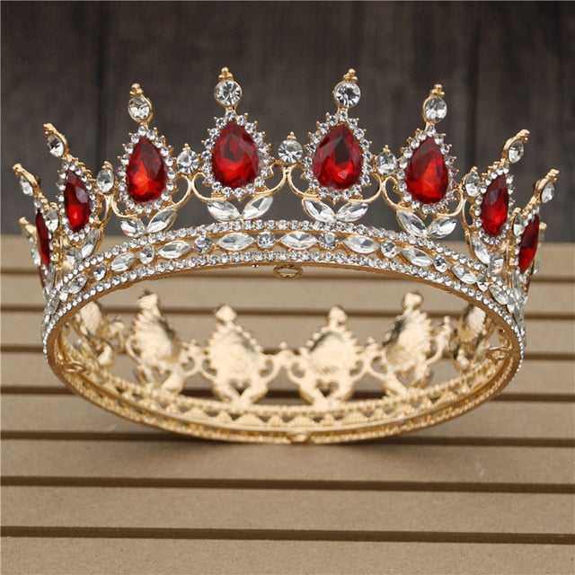 Pink Crystal Rose Gold Flower Wedding Crown TiarasWomen's Pink Crystal Rose Gold Flower Wedding Crown  Tiaras and Crowns