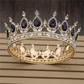 Pink Crystal Rose Gold Flower Wedding Crown TiarasWomen&