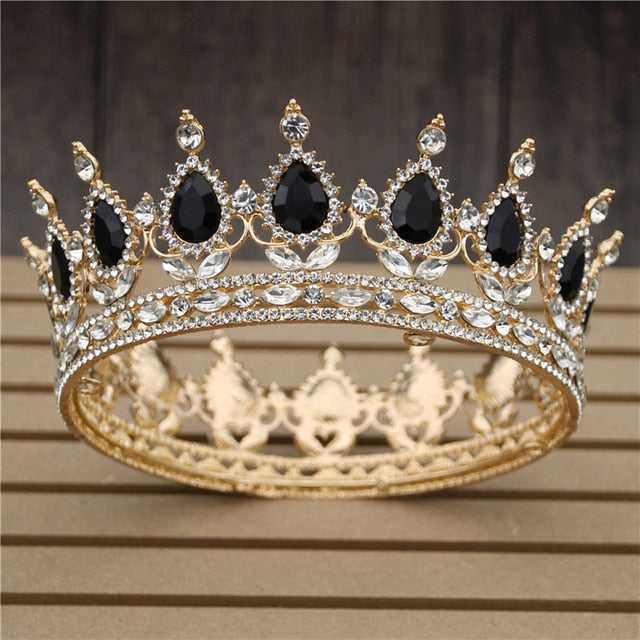 Pink Crystal Rose Gold Flower Wedding Crown TiarasWomen's Pink Crystal Rose Gold Flower Wedding Crown  Tiaras and Crowns