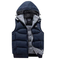 Men's Fashion Hooded Cotton-Padded Vest Thickening Waistcoat - Acapparelstore
