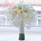 Waterfall Red Wedding Flowers Bridal Bouquets Artificial Pearls - Acapparelstore