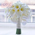 Waterfall Red Wedding Flowers Bridal Bouquets Artificial Pearls - Acapparelstore