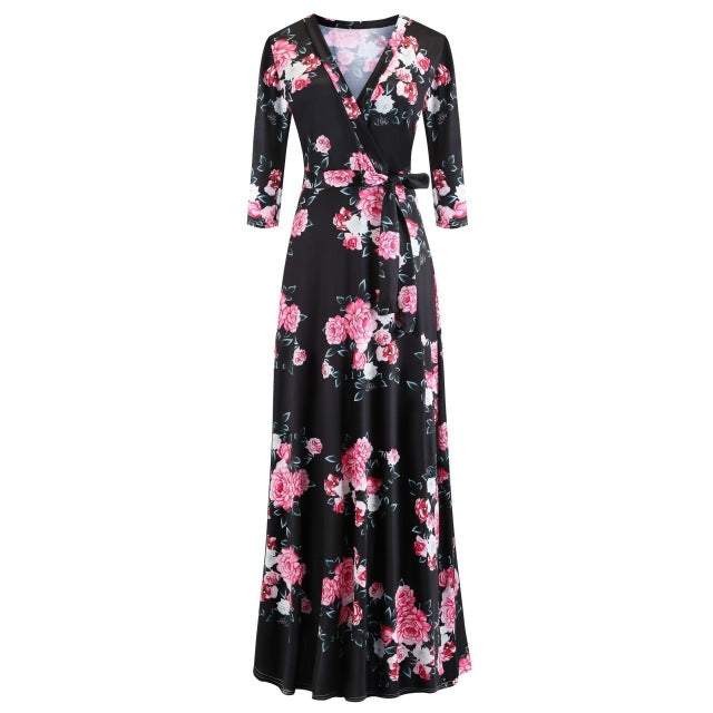 Floral Print Long Dresses SexyWomen&