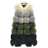 Fashion Winter Fur Vest Warm Long Fur CoatElegant Women&