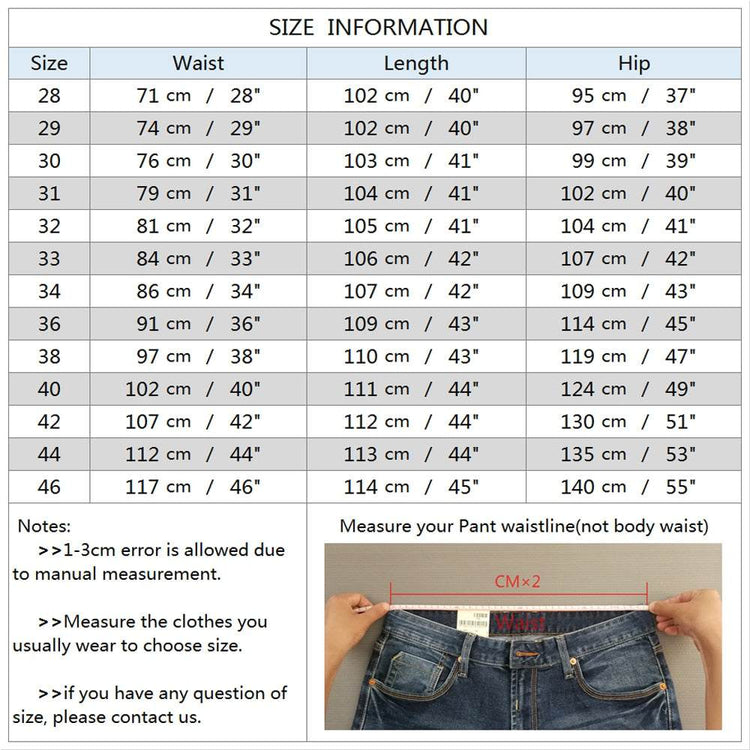 Cotton Casual Pants Stretch Male Trouser Long Straight PantsMen&
