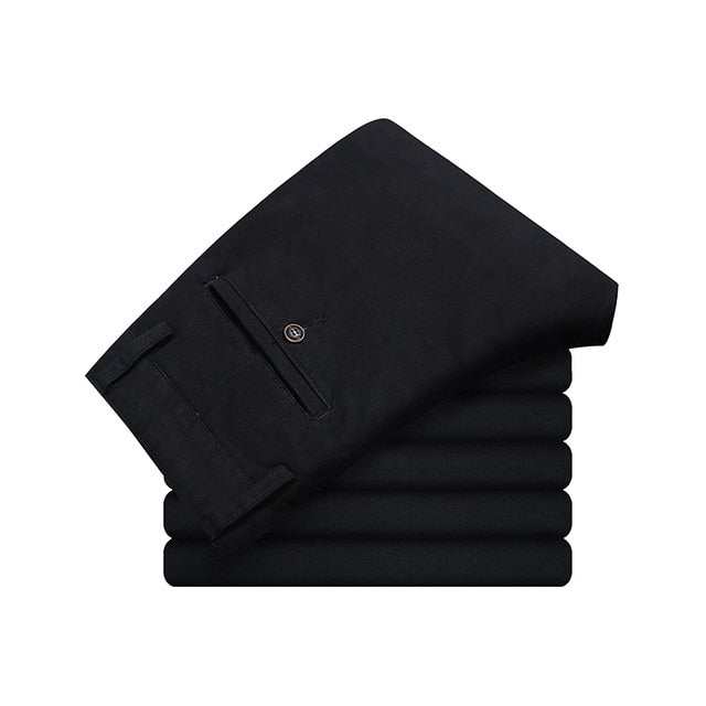Cotton Casual Pants Stretch Male Trouser Long Straight PantsMen's Cotton Casual Pants  Stretch Male Trouser Long Straight Pants