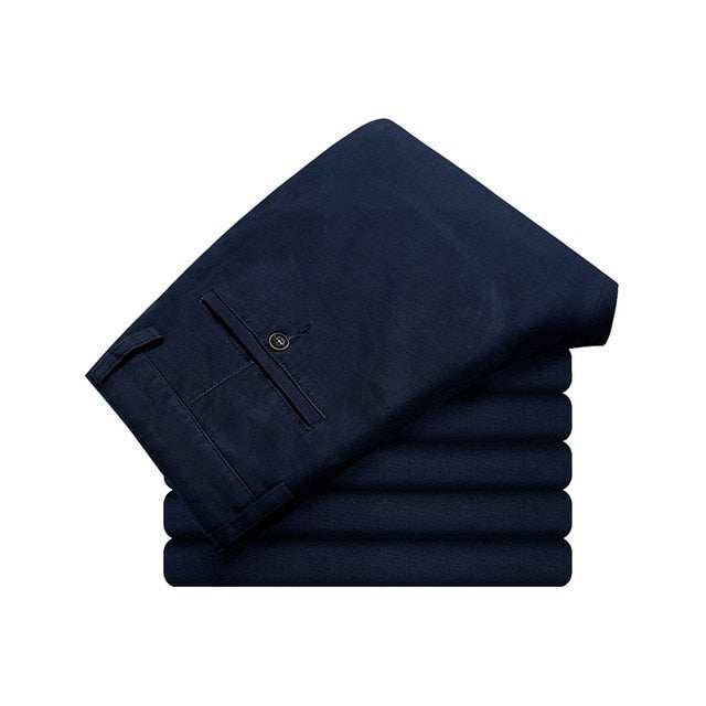 Cotton Casual Pants Stretch Male Trouser Long Straight PantsMen&