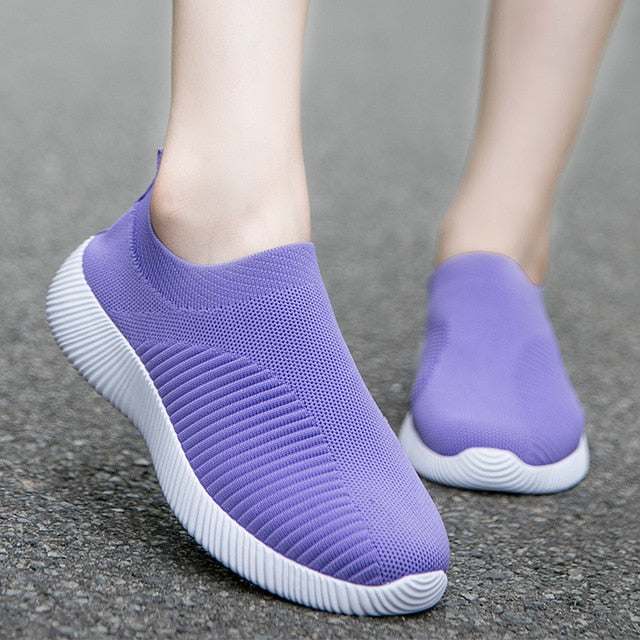 Women's Vulcanized Shoes High-Quality Women Sneakers Slip On Flats Loafers - Acapparelstore