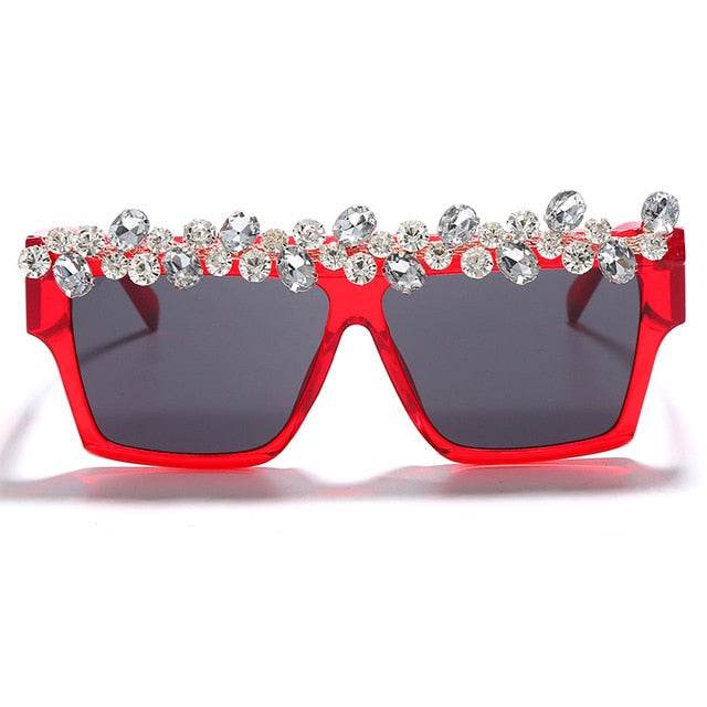 Oversized Square Diamond Sunglasses Women Luxury Brand Fashion Sunglasses - Acapparelstore