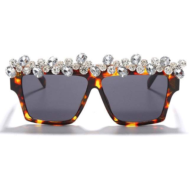 Oversized Square Diamond Sunglasses Women Luxury Brand Fashion Sunglasses - Acapparelstore