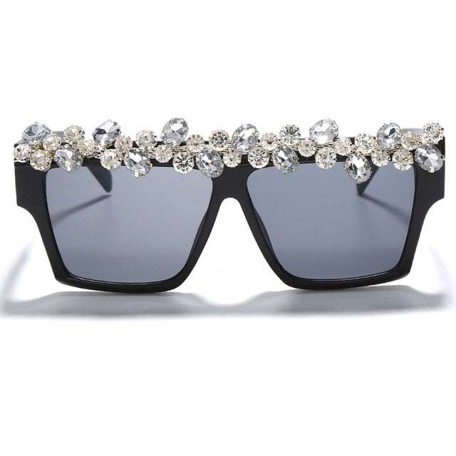 Oversized Square Diamond Sunglasses Women Luxury Brand Fashion Sunglasses - Acapparelstore