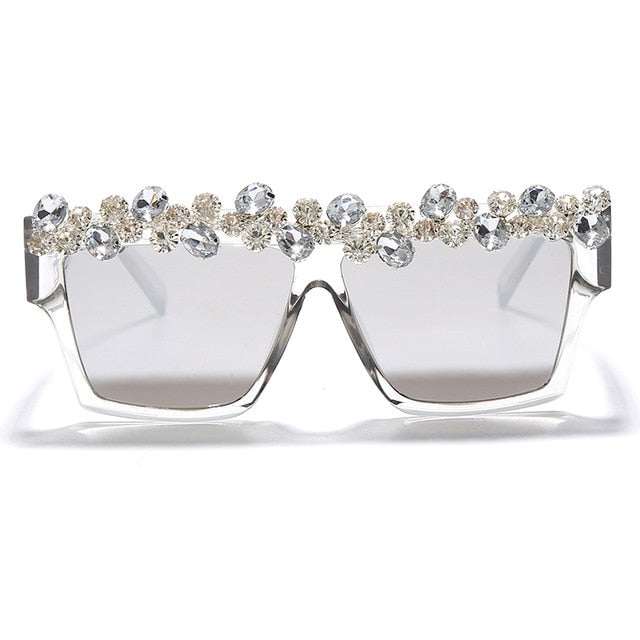 Oversized Square Diamond Sunglasses Women Luxury Brand Fashion Sunglasses - Acapparelstore