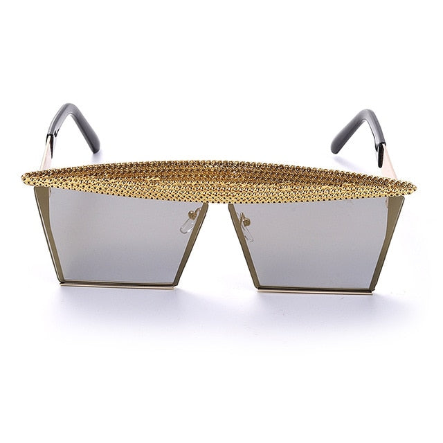 Vintage Square Sunglasses Women Men Luxury Flat Top Metal Steampunk Sunglasses - Acapparelstore