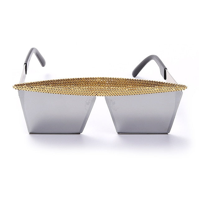 Vintage Square Sunglasses Women Men Luxury Flat Top Metal Steampunk Sunglasses - Acapparelstore