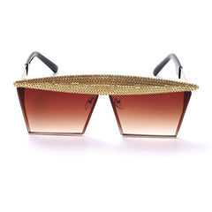 Vintage Square Sunglasses Women Men Luxury Flat Top Metal Steampunk Sunglasses - Acapparelstore