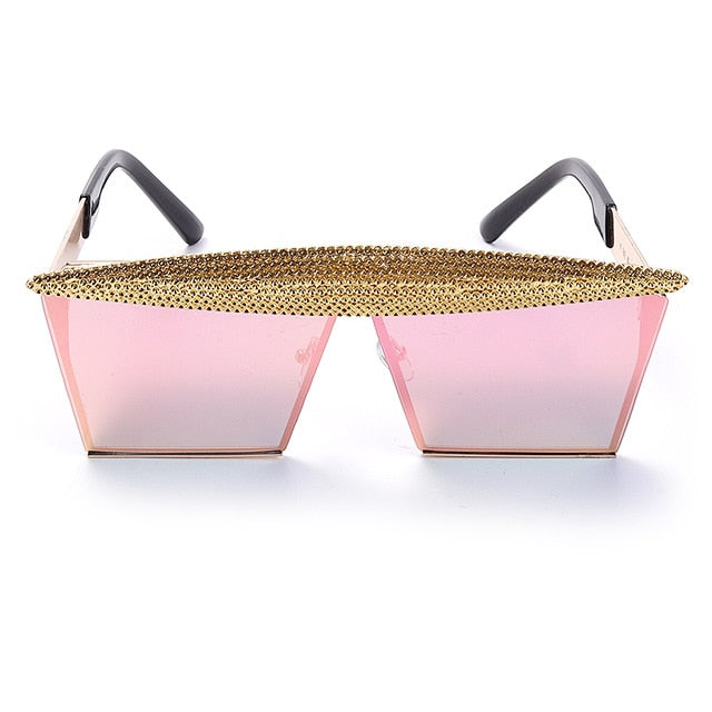 Vintage Square Sunglasses Women Men Luxury Flat Top Metal Steampunk Sunglasses - Acapparelstore