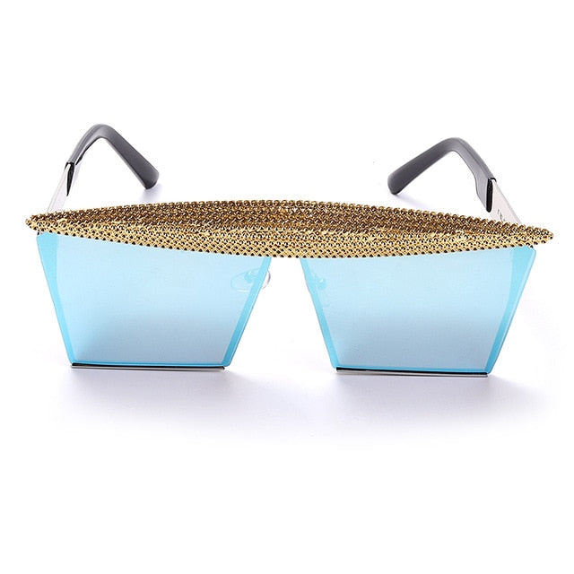 Vintage Square Sunglasses Women Men Luxury Flat Top Metal Steampunk Sunglasses - Acapparelstore