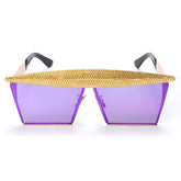 Vintage Square Sunglasses Women Men Luxury Flat Top Metal Steampunk Sunglasses - Acapparelstore