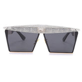 Vintage Square Sunglasses Women Men Luxury Flat Top Metal Steampunk Sunglasses - Acapparelstore
