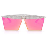 Vintage Square Sunglasses Women Men Luxury Flat Top Metal Steampunk Sunglasses - Acapparelstore