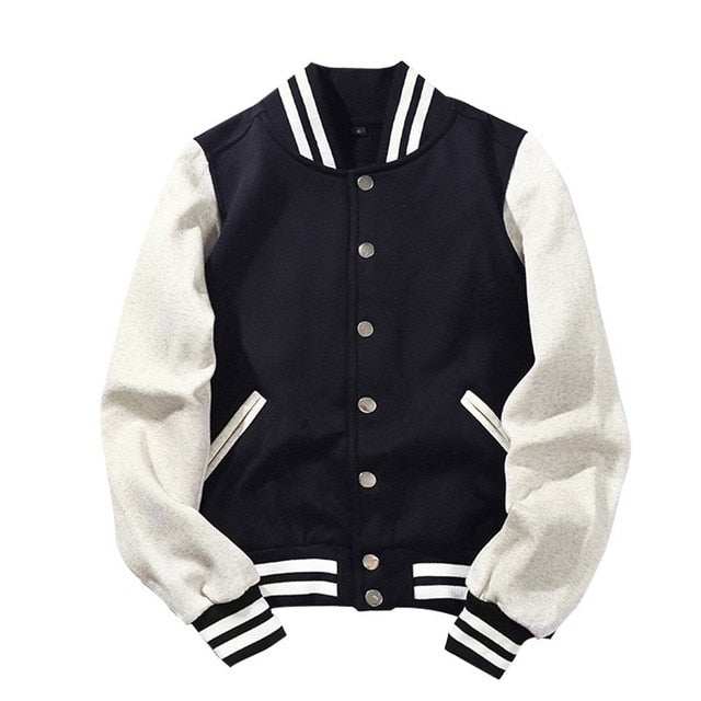 Spliced Brand Jacket Single Breasted Patchwork Coat Bomber JacketMen's Spliced Brand Jacket Single Breasted Patchwork Coat Bomber Jacke