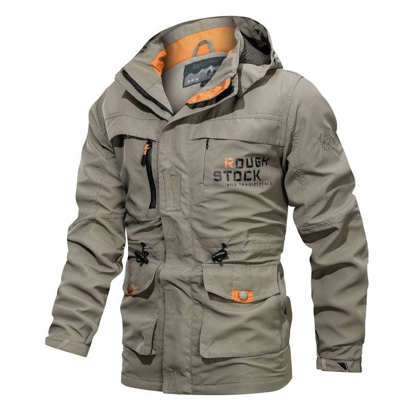 Windproof Hiking Jackets Outdoor Jacket Multi PocketsMen&