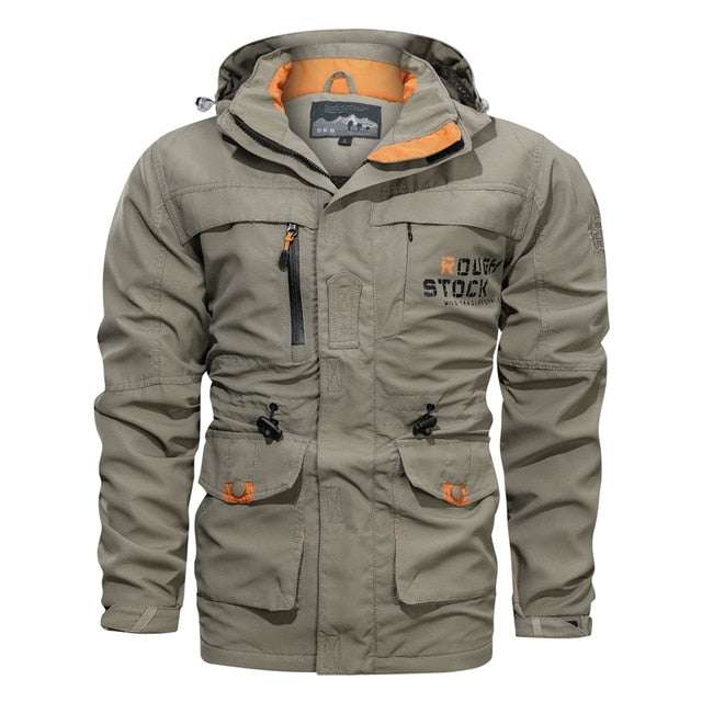 Windproof Hiking Jackets Outdoor Jacket Multi PocketsMen&