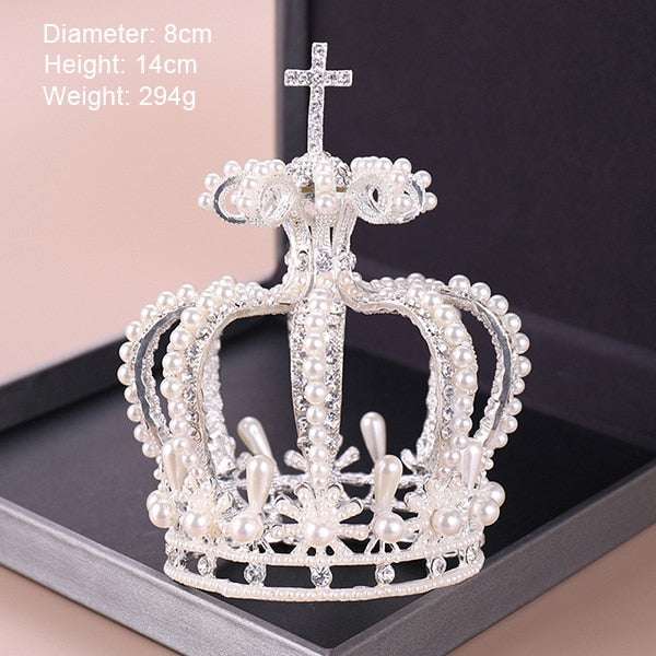 Fashion Silver Color Tiaras Crowns Crystal Queen Princess Diadem Bridal Crown - Acapparelstore