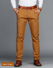 Cotton Casual Pants Stretch Male Trouser Long Straight PantsMen's Cotton Casual Pants  Stretch Male Trouser Long Straight Pants